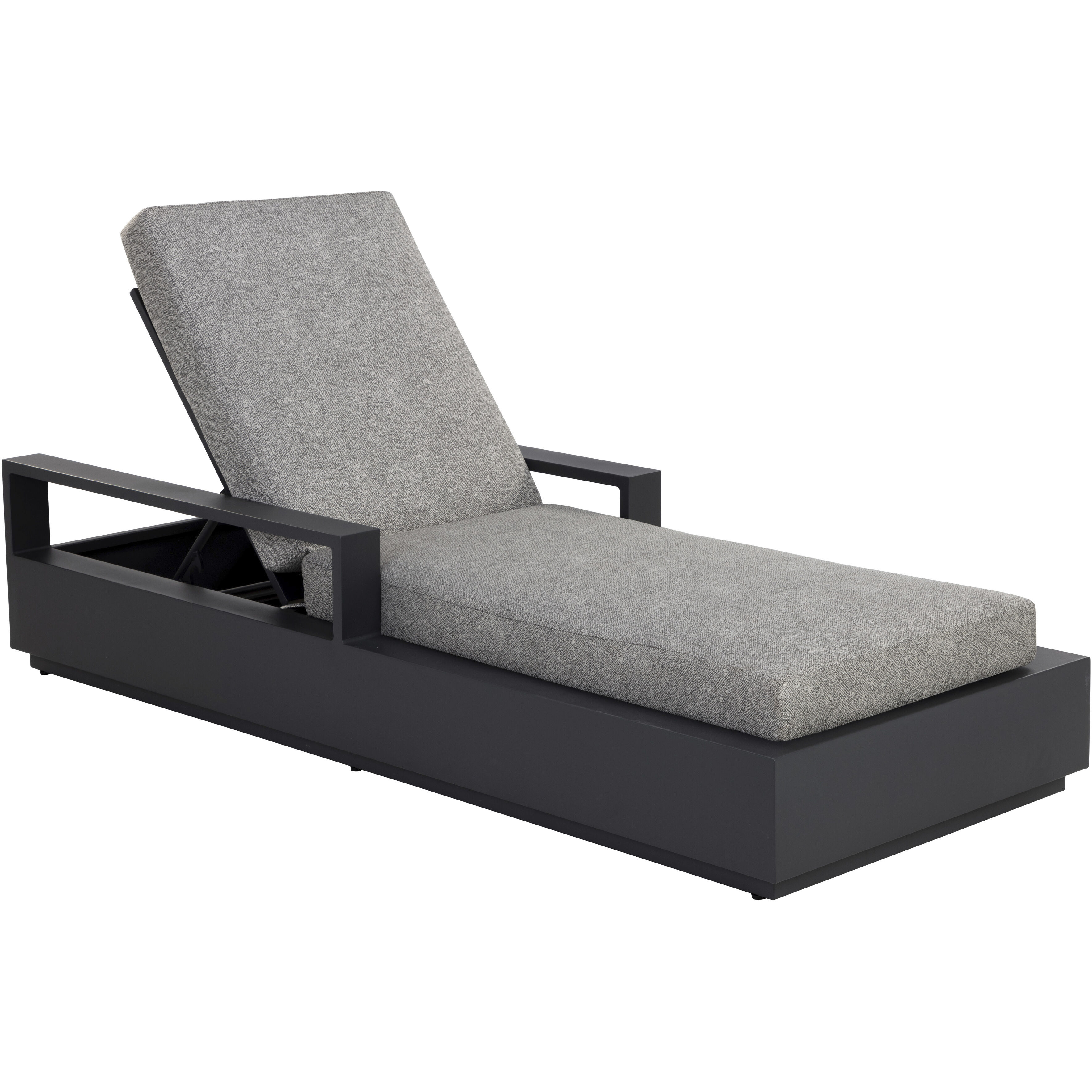 Tavira Charcoal / Lanikai Salt And Pepper Outdoor Lounger